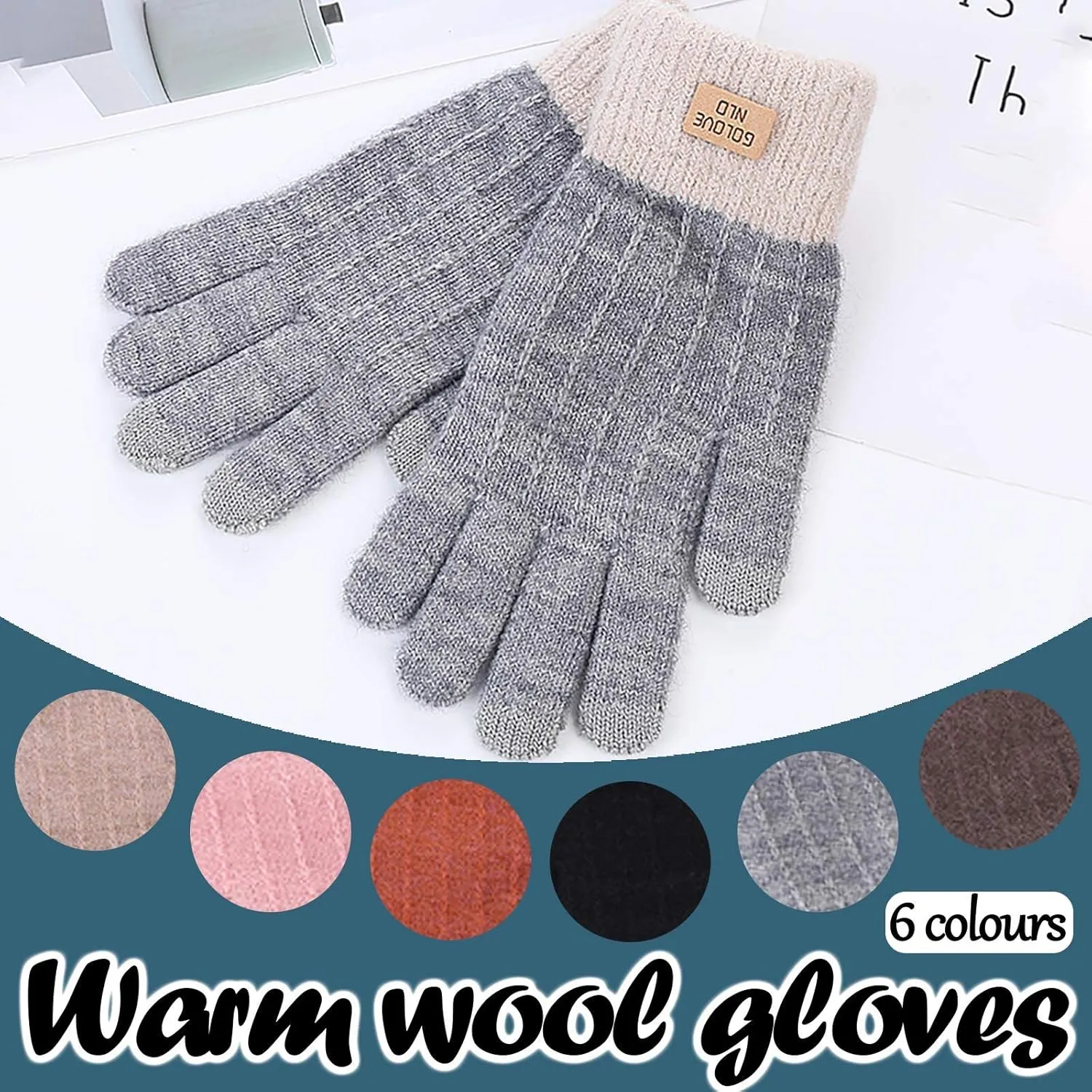 Women Winter Touch Screen Gloves Warm Comfortable Thermal Elastic Texting Windproof Thicken Gloves for Cold Weather