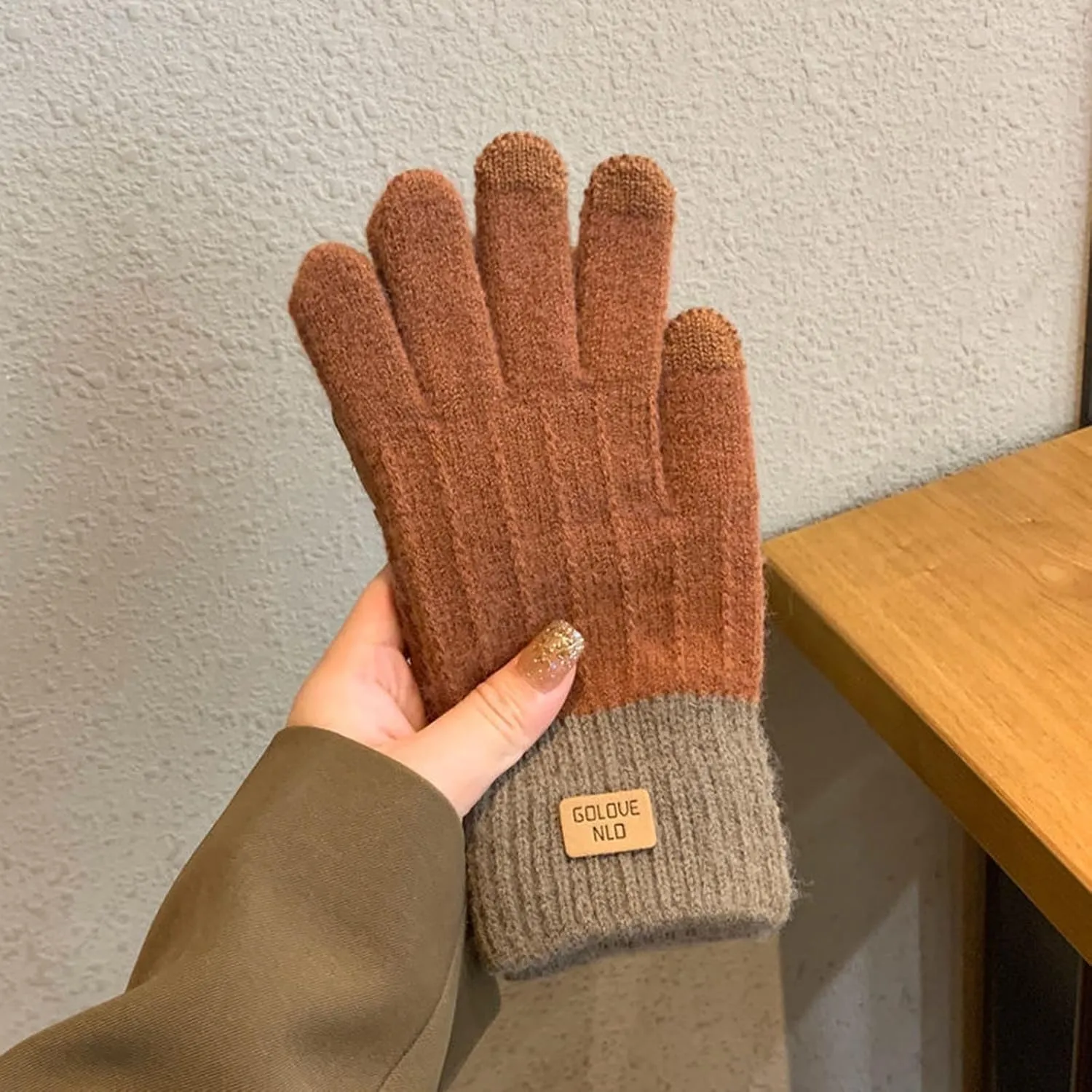 Women Winter Touchscreen Gloves Cold Weather Thermal Warm Stretchy Gloves Knit Gloves for Driving Hiking