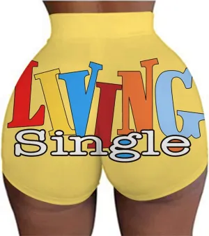 Women's 3D Printed Booty Shorts High Waisted Yoga Shorts Sports Leggings
