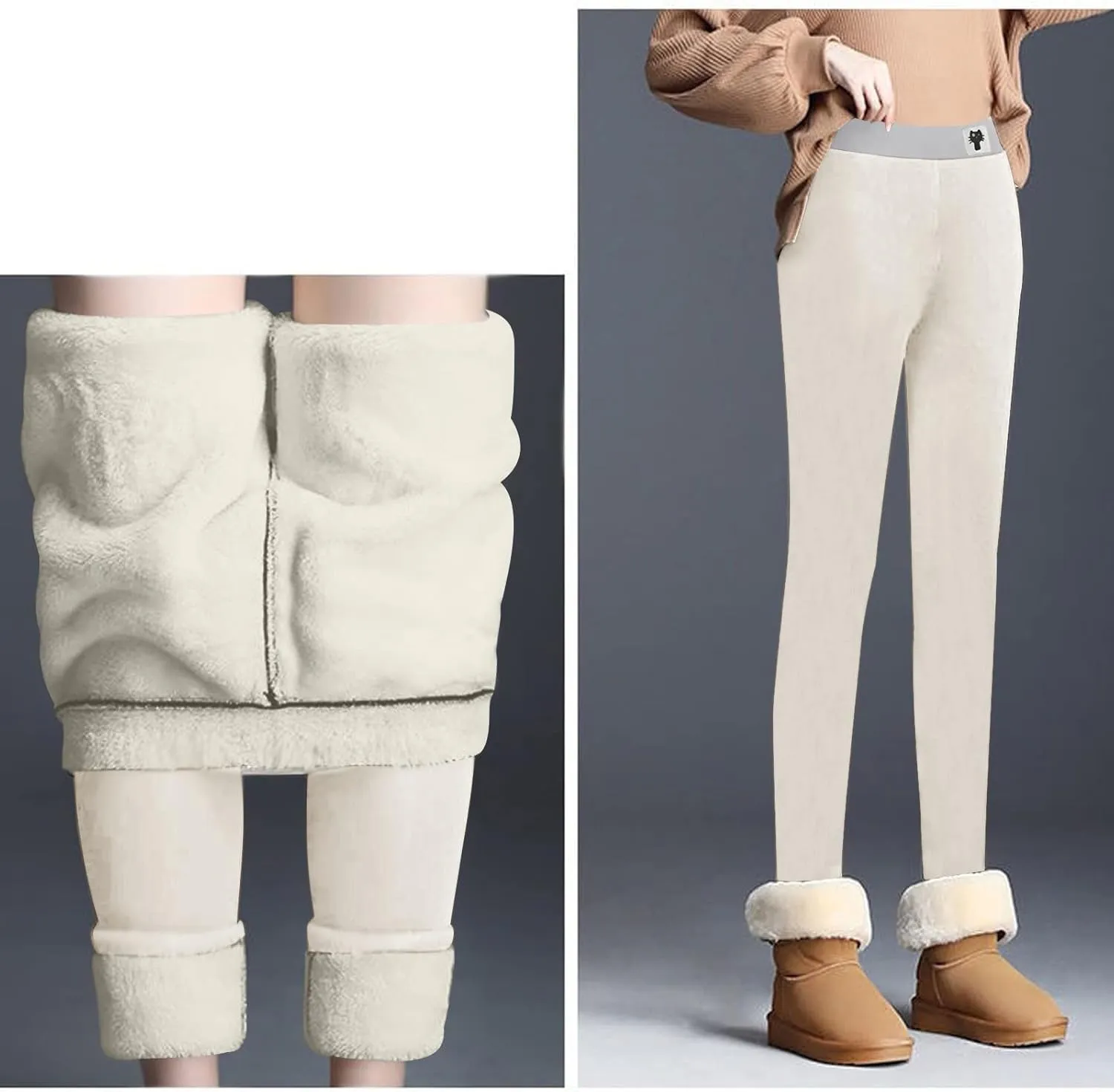 Women's Activewear Leggings Bottoms Weather Letter Patched Bootcut Workout Hiking Yoga Pants Fleece