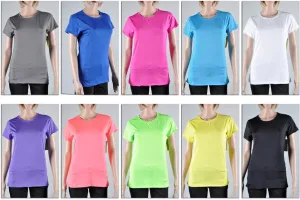 women's athletic crew neck t-shirts - sizes small - xl Case of 72