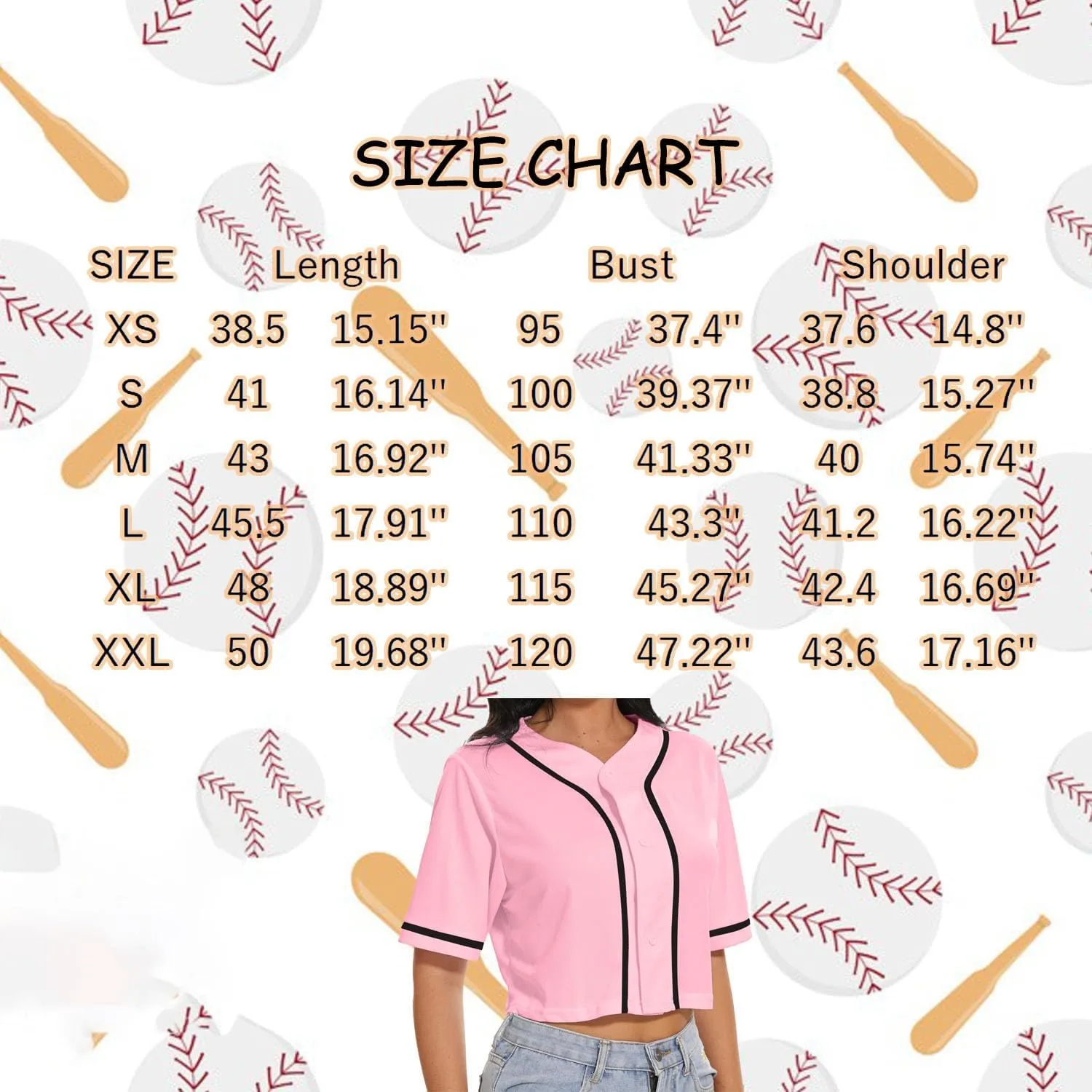 Women's Baseball Jersey Short Crop Tops Blank Button Casual Softball Shirt Activewear Tee Summer Clothing