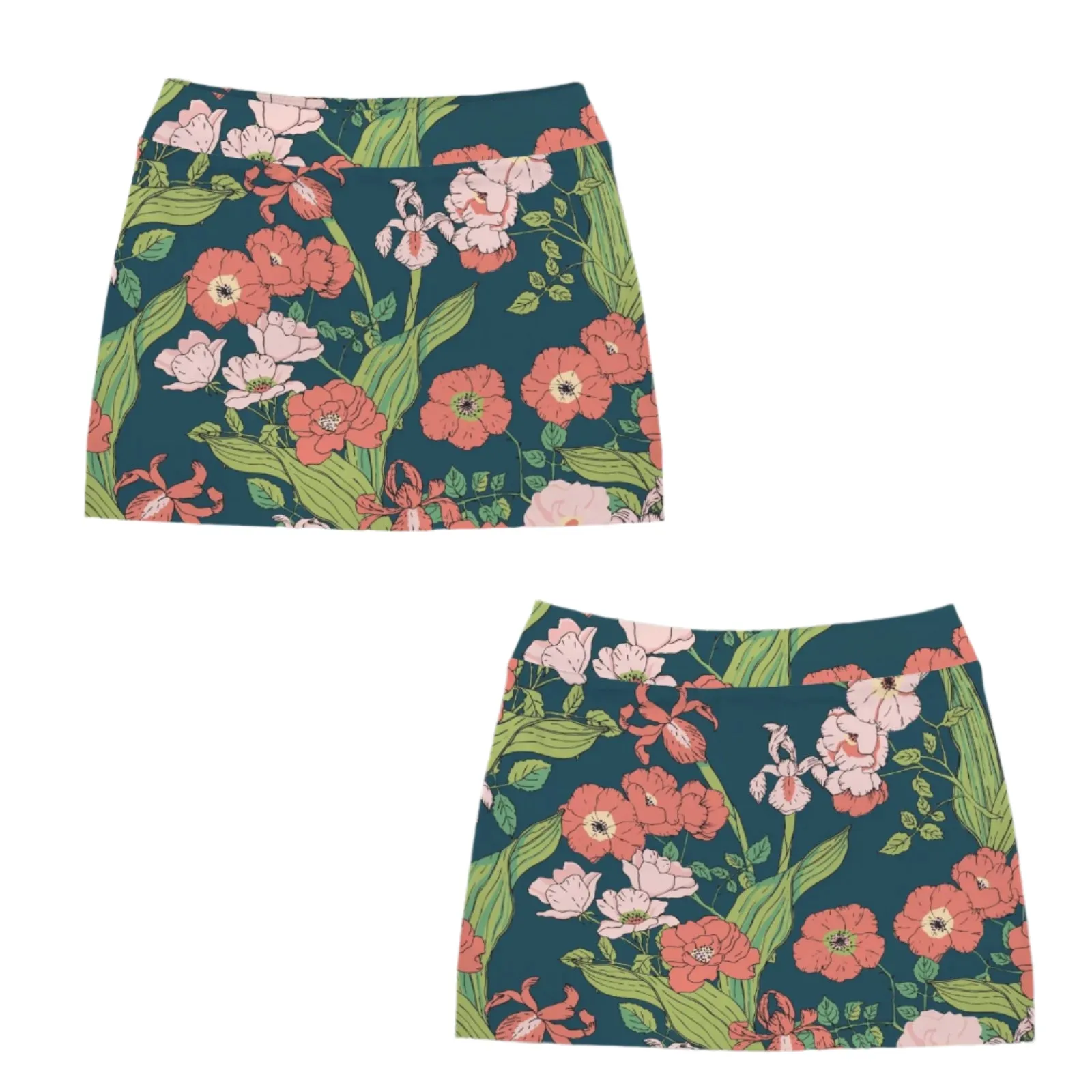Women's Casual Active Split Hem A-Line Skort, Seychelles Floral