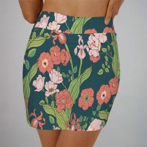 Women's Casual Active Split Hem A-Line Skort, Seychelles Floral