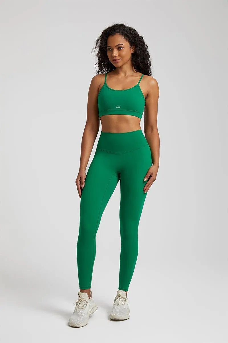 Women's GFIT 2.0 Yoga Set - Heart-Shaped Sports Bra & High-Waist Leggings