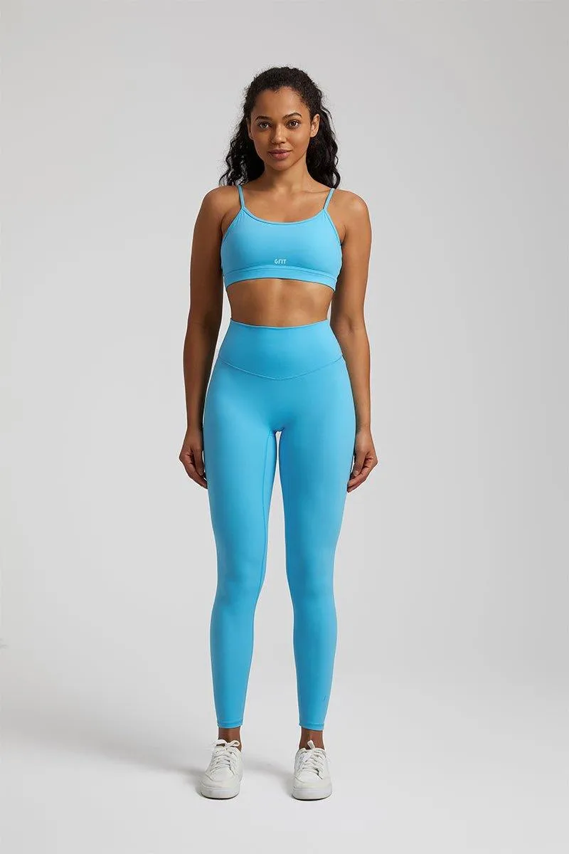 Women's GFIT 2.0 Yoga Set - Heart-Shaped Sports Bra & High-Waist Leggings