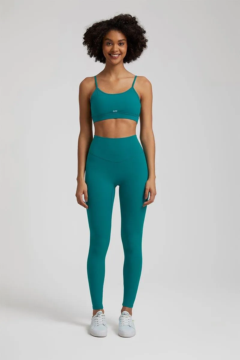 Women's GFIT 2.0 Yoga Set - Heart-Shaped Sports Bra & High-Waist Leggings