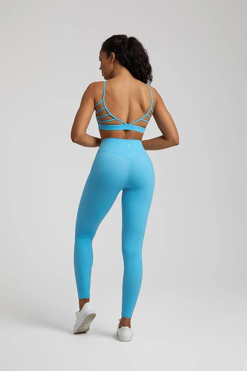 Women's GFIT 2.0 Yoga Set - Heart-Shaped Sports Bra & High-Waist Leggings
