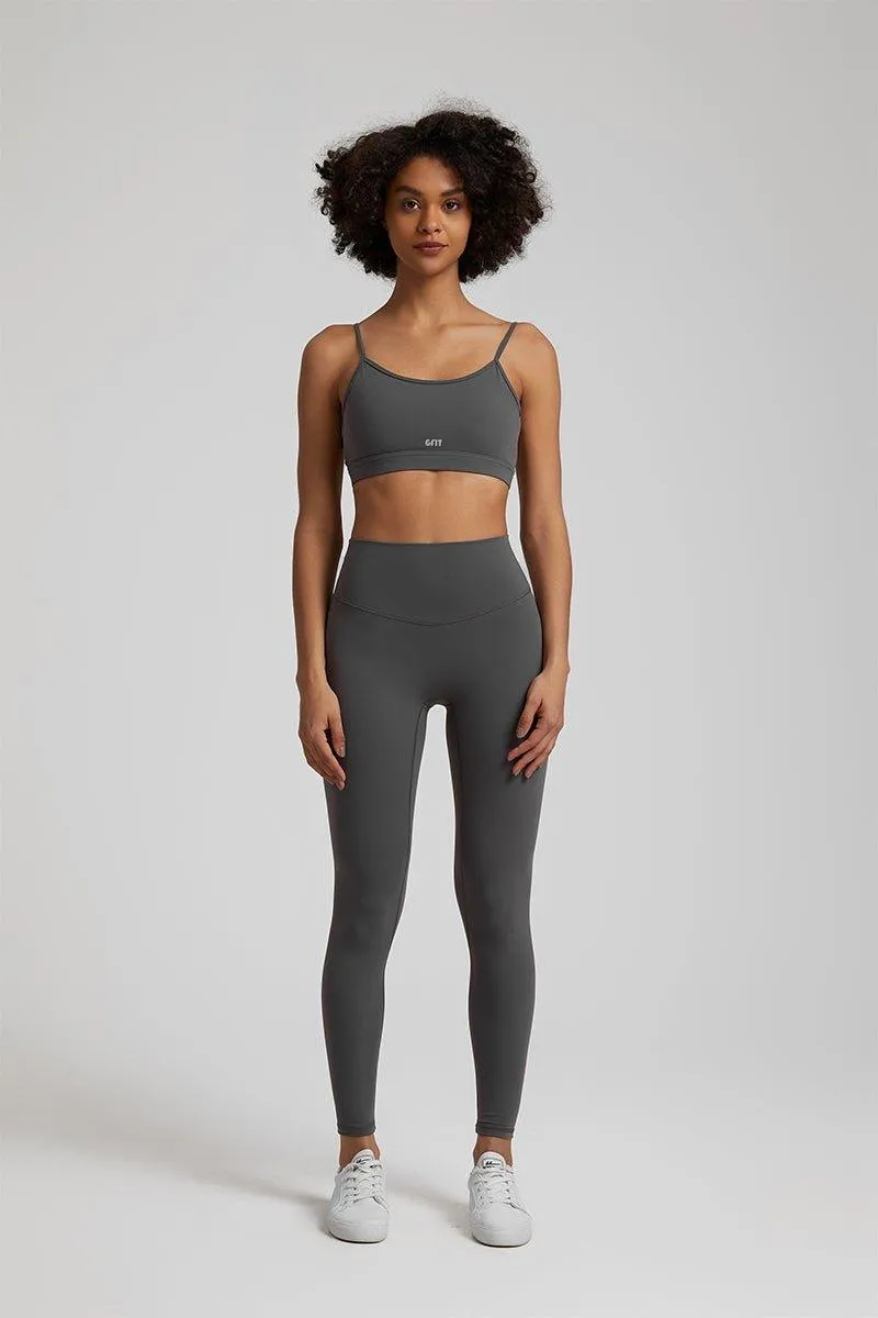 Women's GFIT 2.0 Yoga Set - Heart-Shaped Sports Bra & High-Waist Leggings
