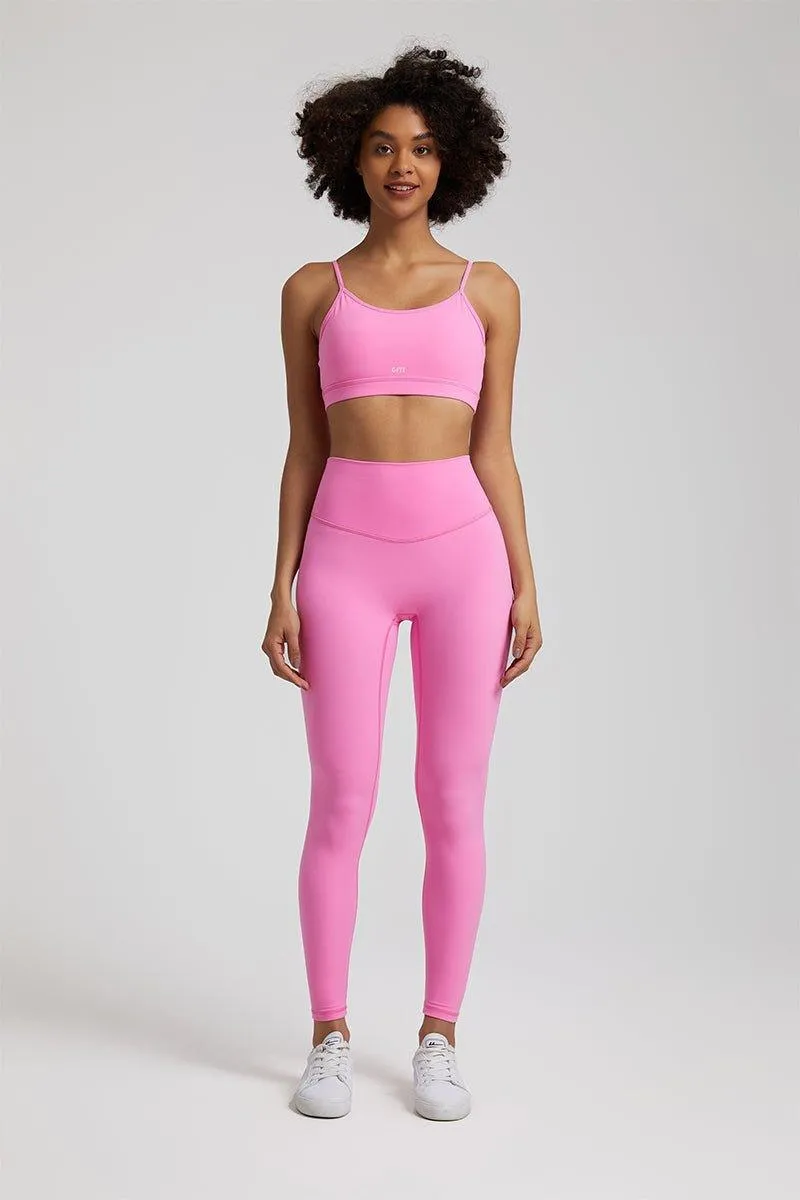 Women's GFIT 2.0 Yoga Set - Heart-Shaped Sports Bra & High-Waist Leggings