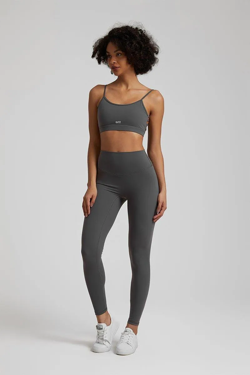 Women's GFIT 2.0 Yoga Set - Heart-Shaped Sports Bra & High-Waist Leggings