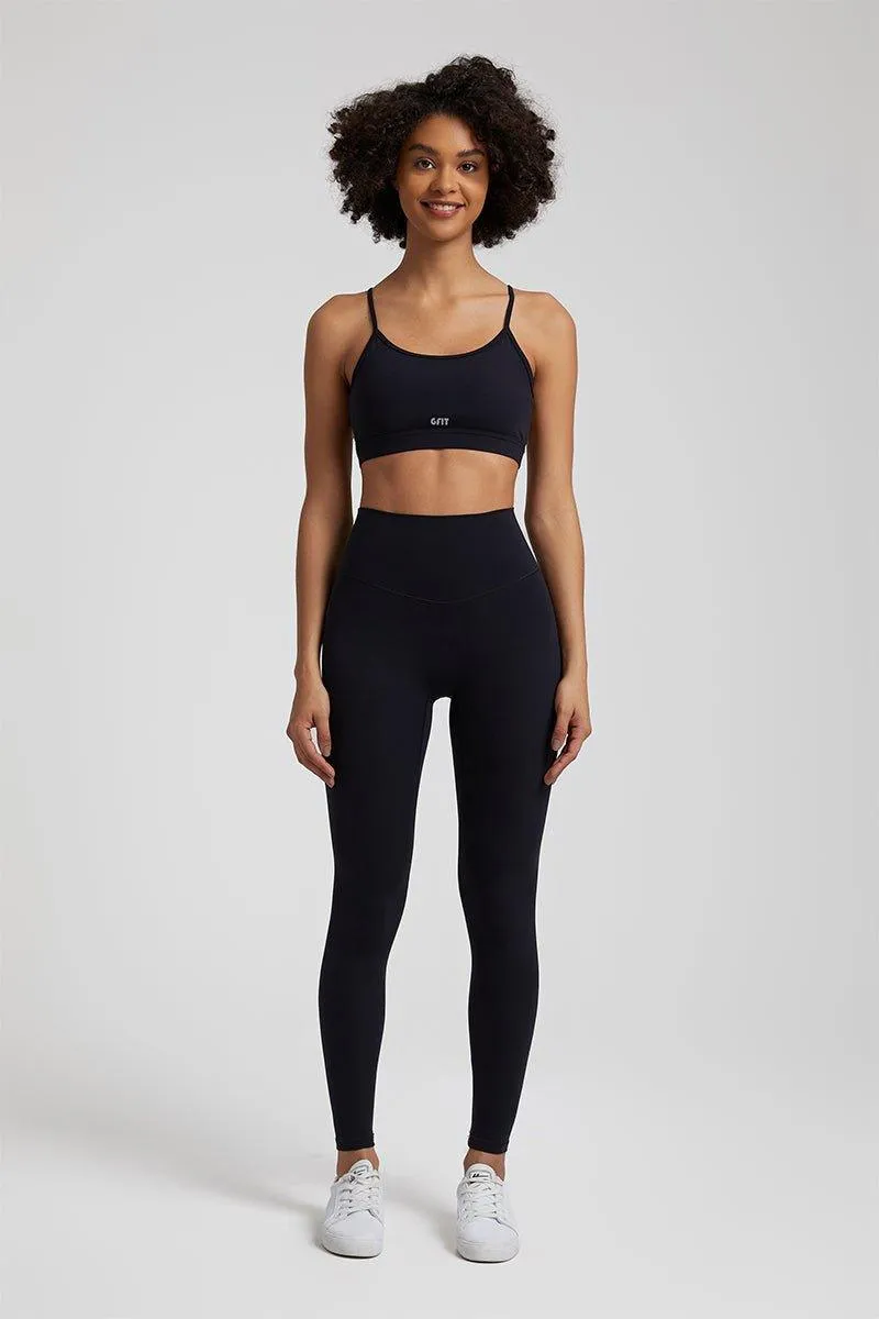 Women's GFIT 2.0 Yoga Set - Heart-Shaped Sports Bra & High-Waist Leggings