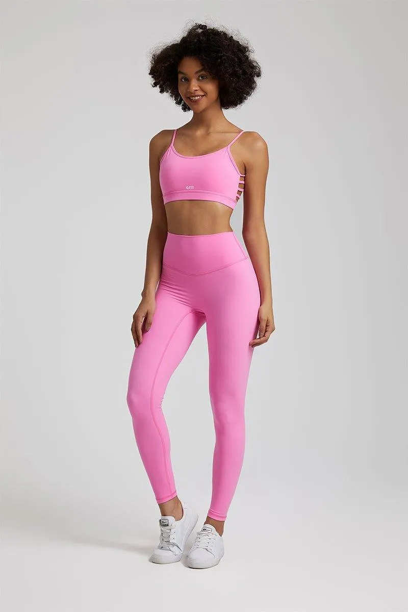 Women's GFIT 2.0 Yoga Set - Heart-Shaped Sports Bra & High-Waist Leggings