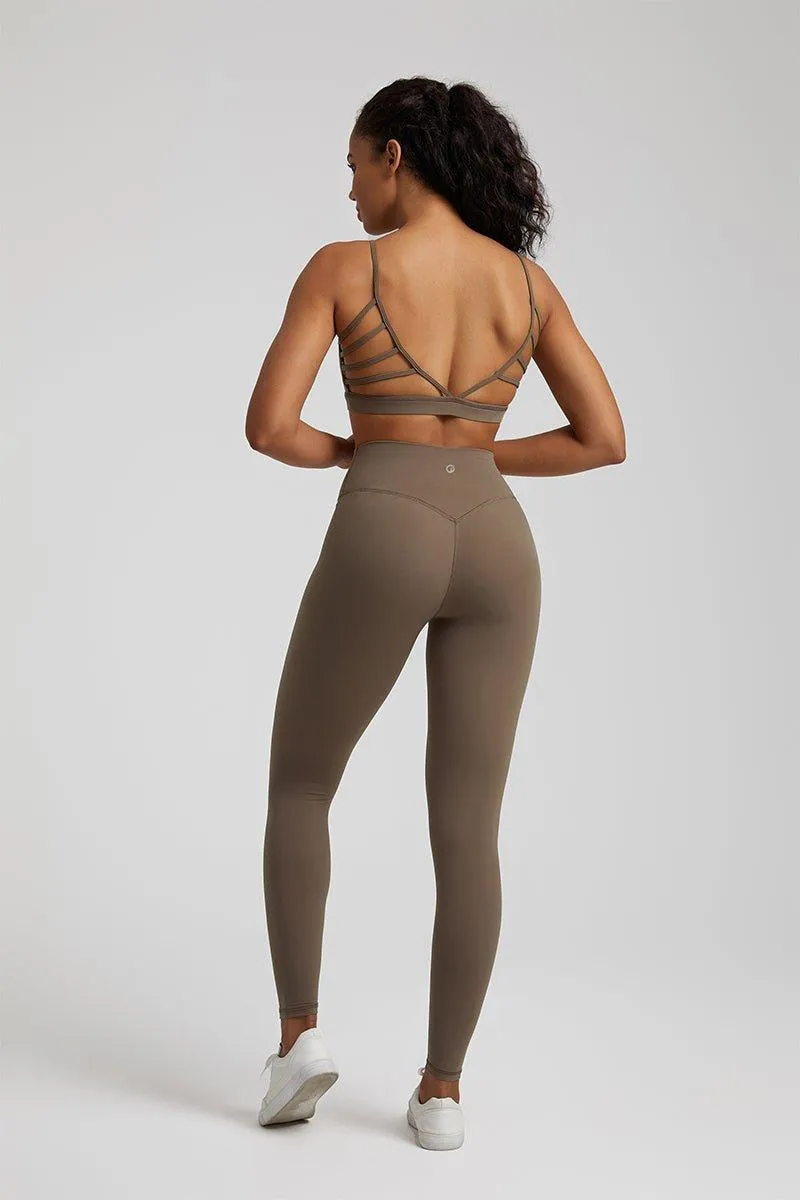 Women's GFIT 2.0 Yoga Set - Heart-Shaped Sports Bra & High-Waist Leggings