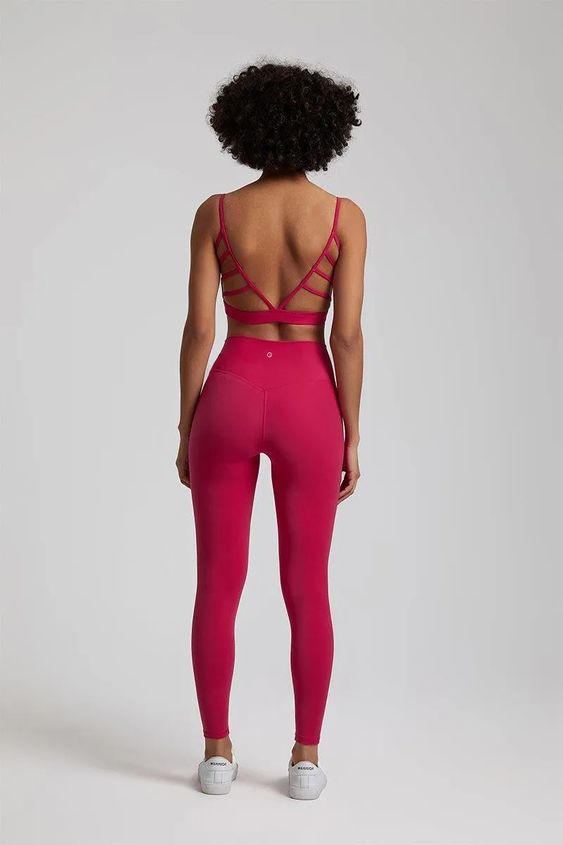 Women's GFIT 2.0 Yoga Set - Heart-Shaped Sports Bra & High-Waist Leggings