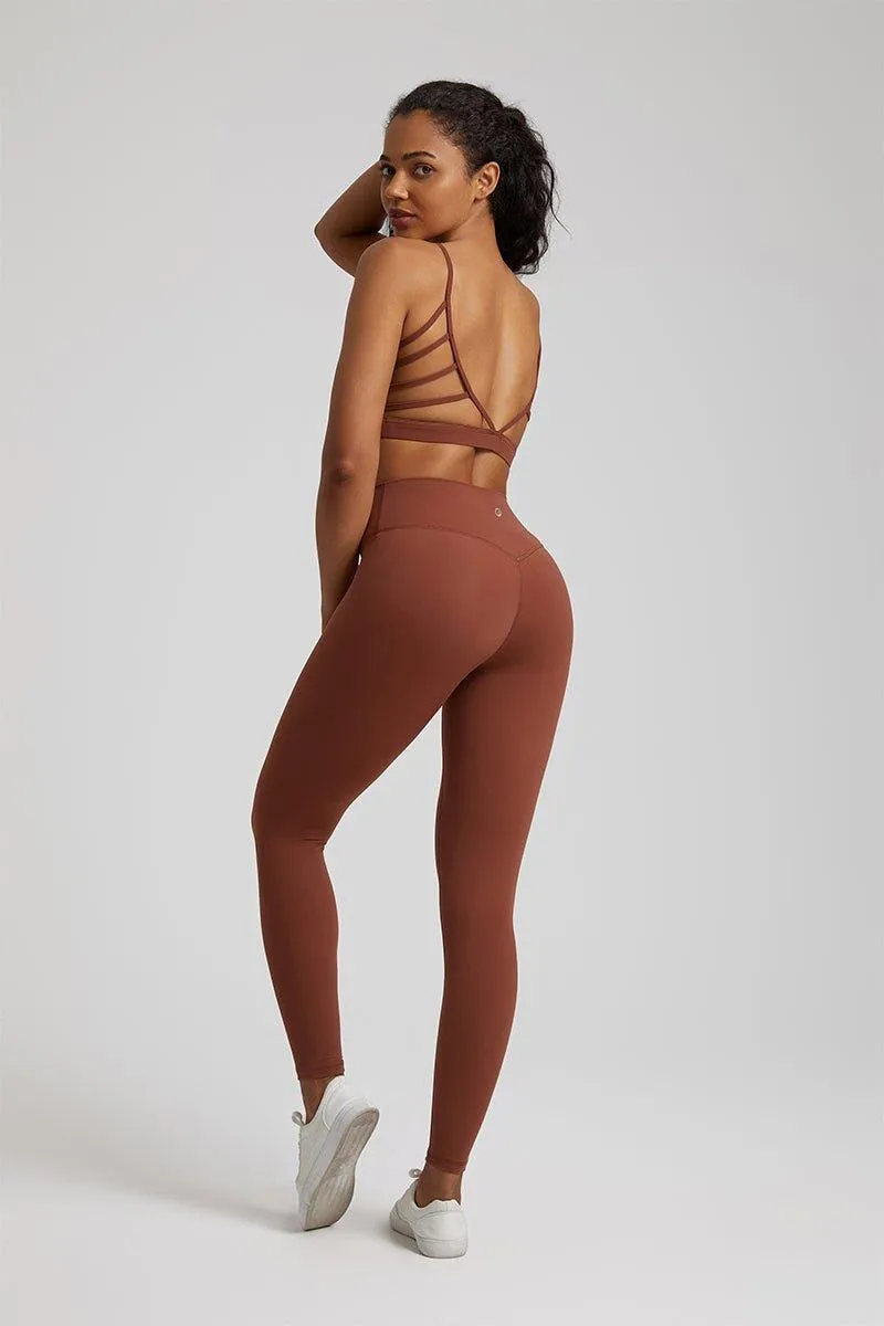 Women's GFIT 2.0 Yoga Set - Heart-Shaped Sports Bra & High-Waist Leggings