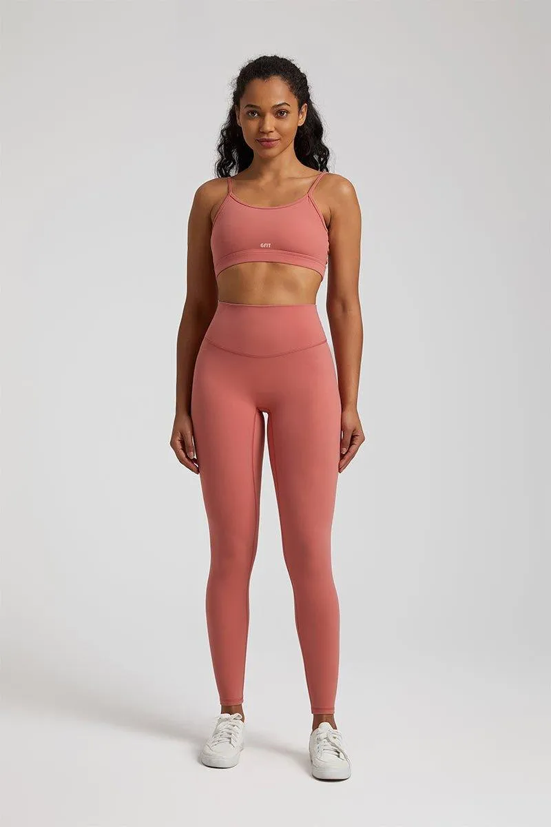 Women's GFIT 2.0 Yoga Set - Heart-Shaped Sports Bra & High-Waist Leggings