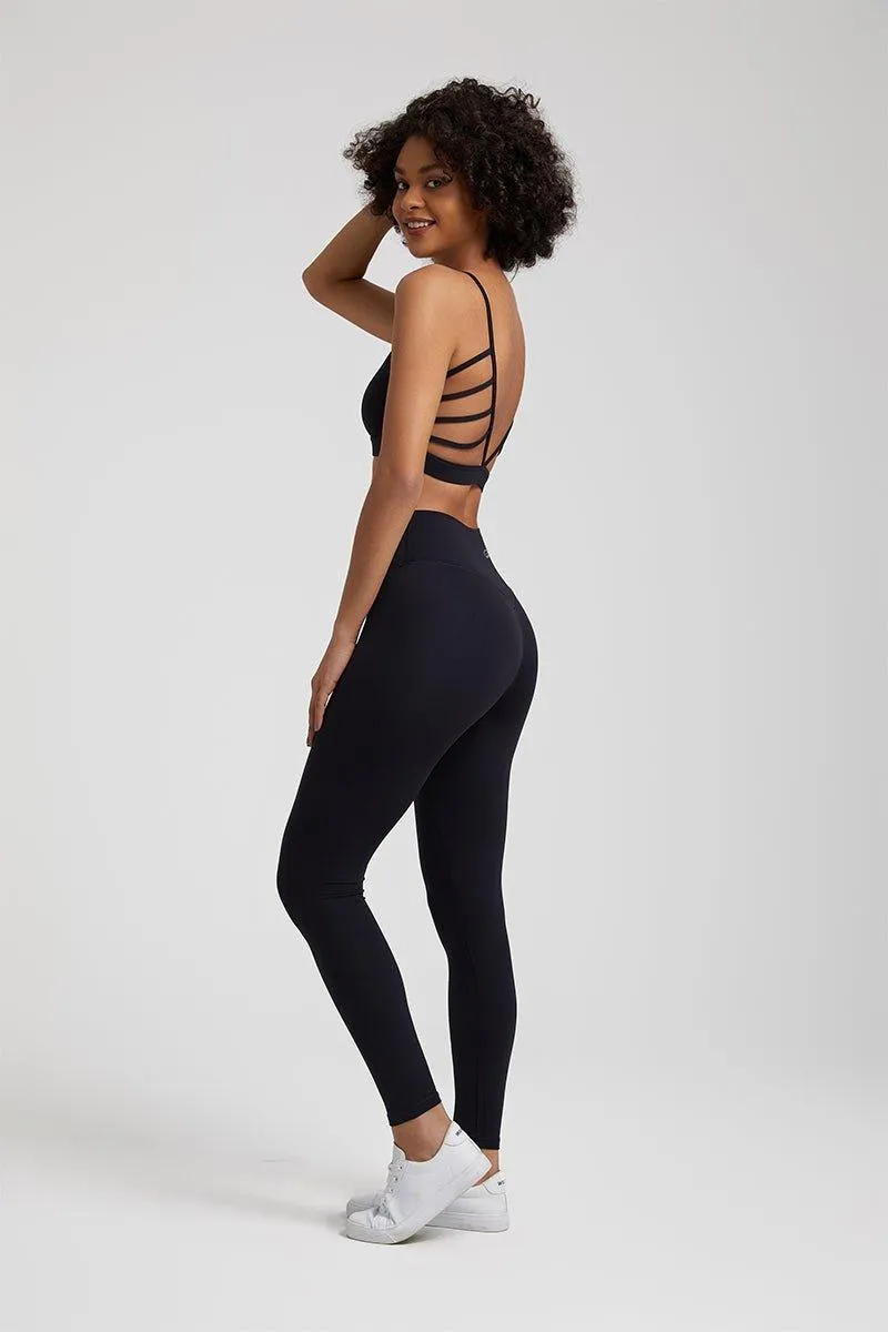 Women's GFIT 2.0 Yoga Set - Heart-Shaped Sports Bra & High-Waist Leggings