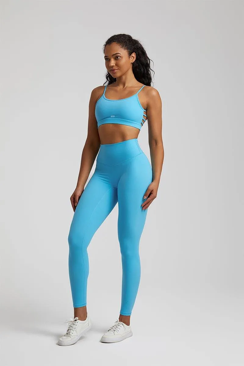 Women's GFIT 2.0 Yoga Set - Heart-Shaped Sports Bra & High-Waist Leggings