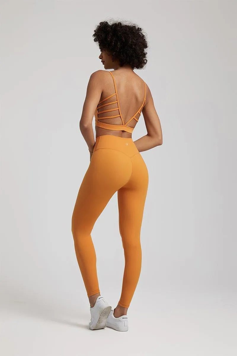 Women's GFIT 2.0 Yoga Set - Heart-Shaped Sports Bra & High-Waist Leggings