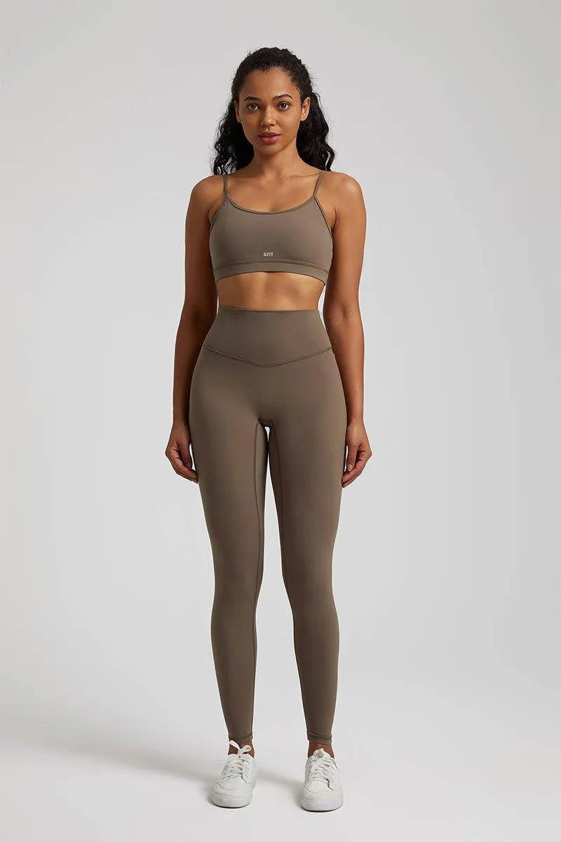 Women's GFIT 2.0 Yoga Set - Heart-Shaped Sports Bra & High-Waist Leggings