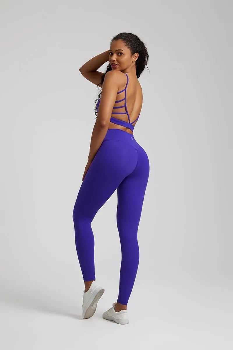 Women's GFIT 2.0 Yoga Set - Heart-Shaped Sports Bra & High-Waist Leggings
