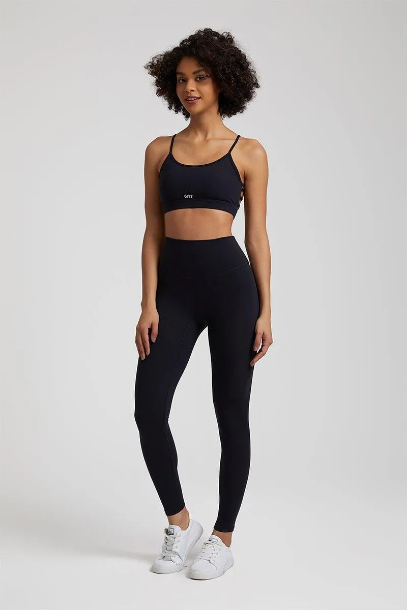 Women's GFIT 2.0 Yoga Set - Heart-Shaped Sports Bra & High-Waist Leggings