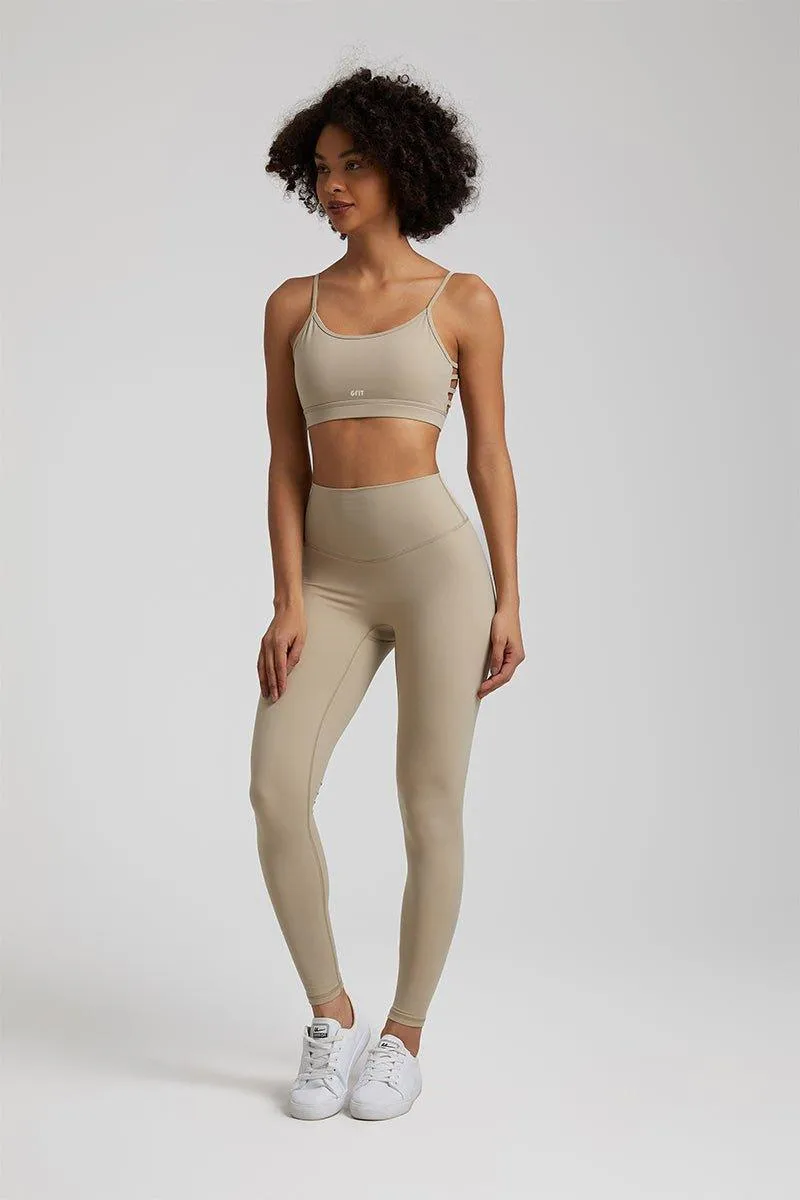 Women's GFIT 2.0 Yoga Set - Heart-Shaped Sports Bra & High-Waist Leggings