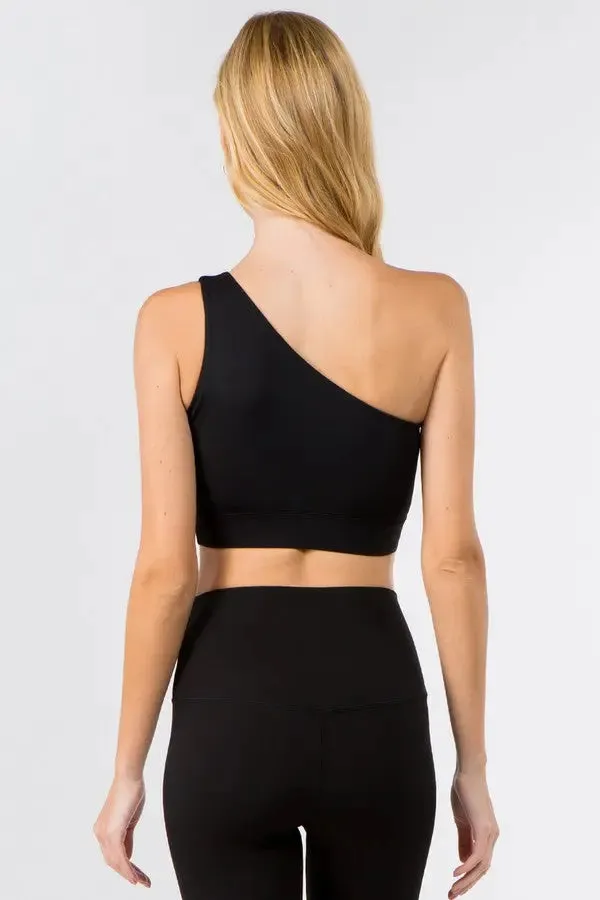 Women’s High Shoulder Asymmetrical Activewear Sports Bra