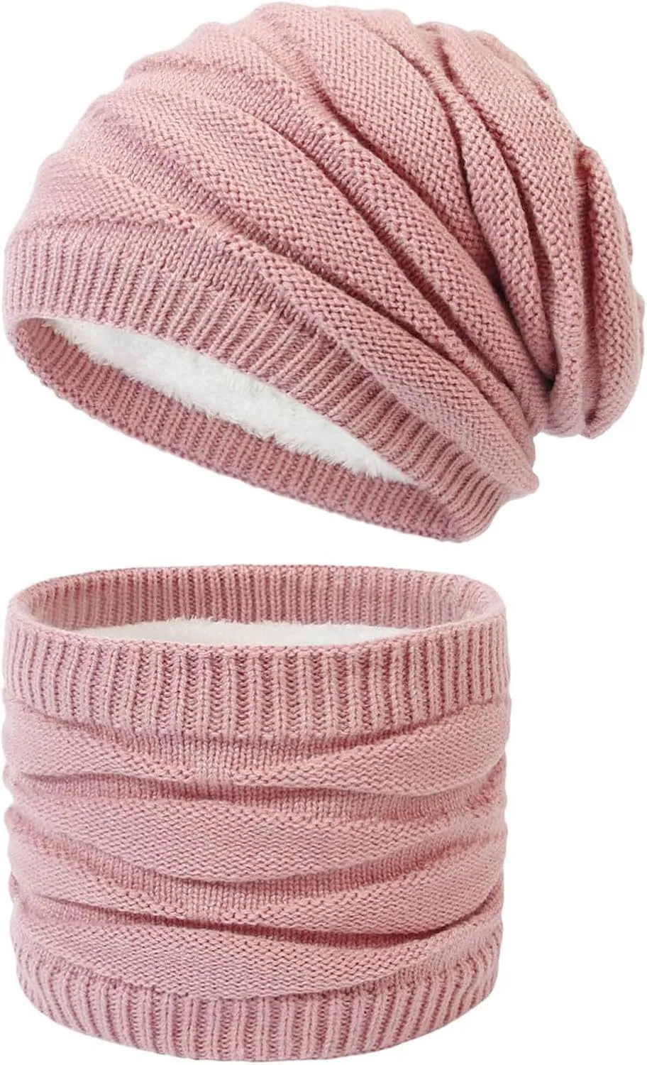 Women's Knitted Hat And Scarf Set Winter Warmth In A Stylish Diamond Knit Design Scarf Hat Set Men