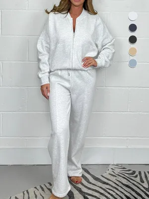 Women's Long Sleeve Sport Casual Sweatshirt Tracksuits Set