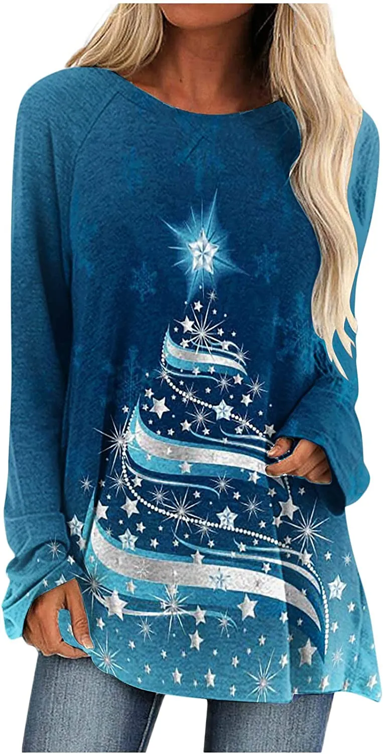 Women's Long Sleeve T-Shirts Christmas