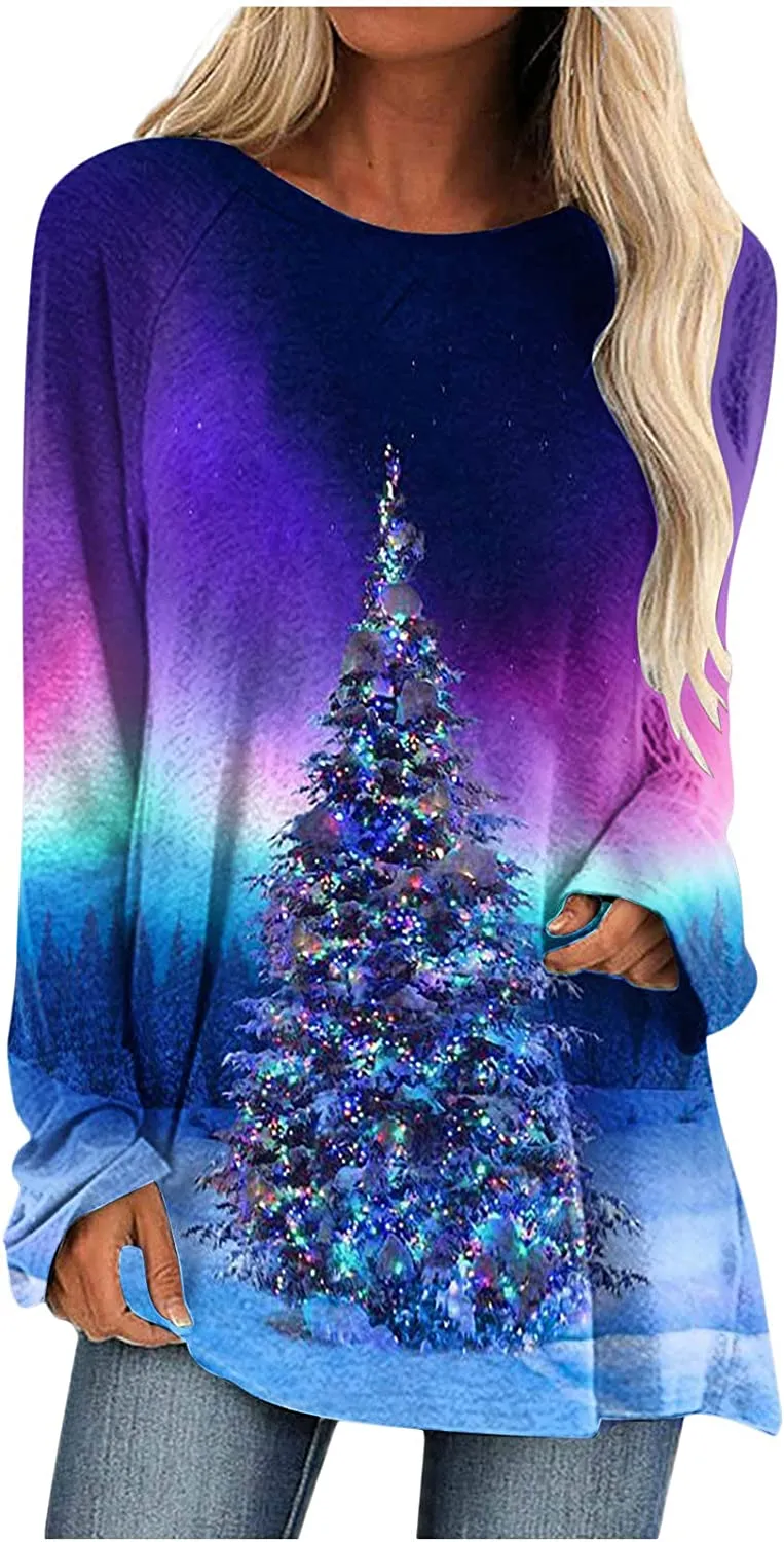 Women's Long Sleeve T-Shirts Christmas