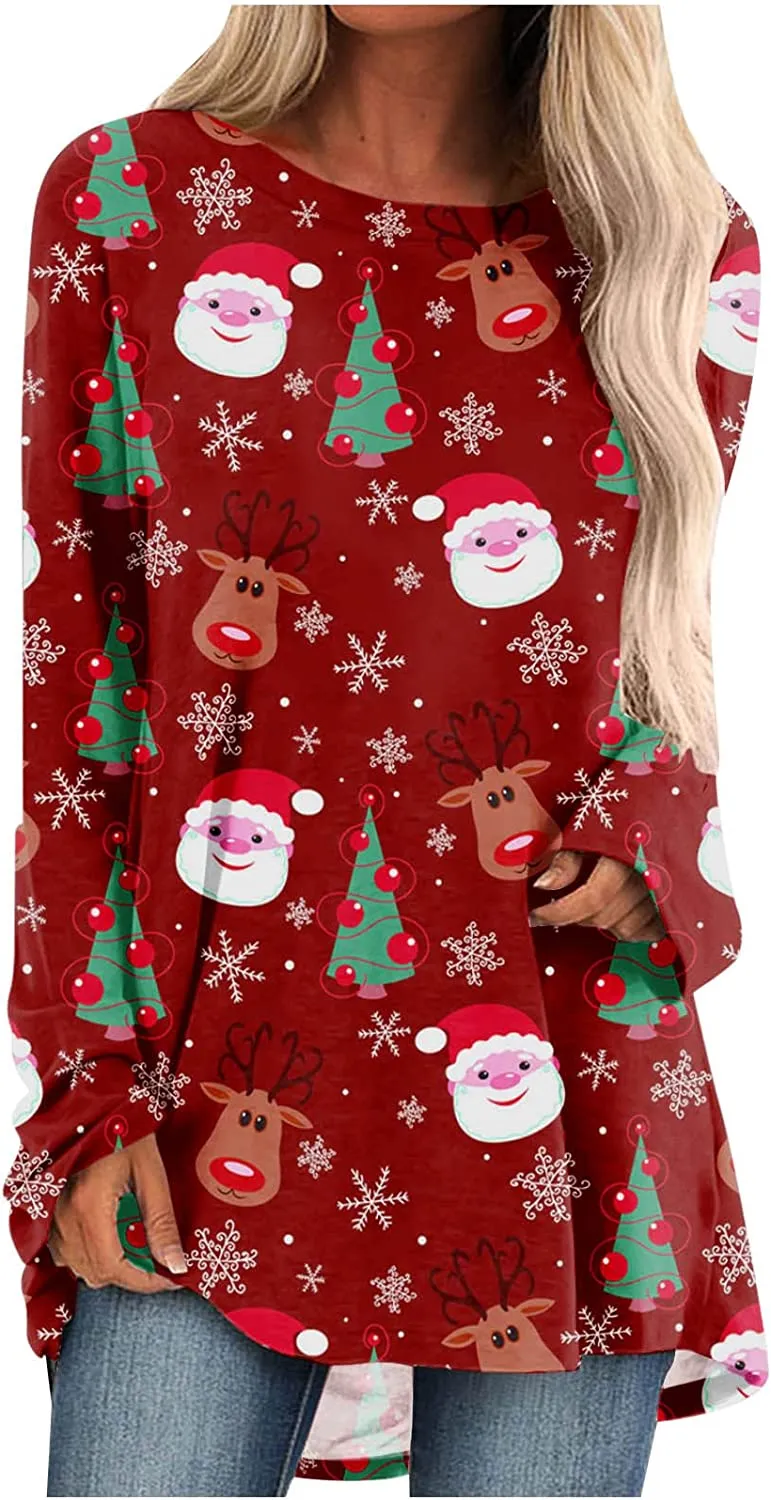 Women's Long Sleeve T-Shirts Christmas