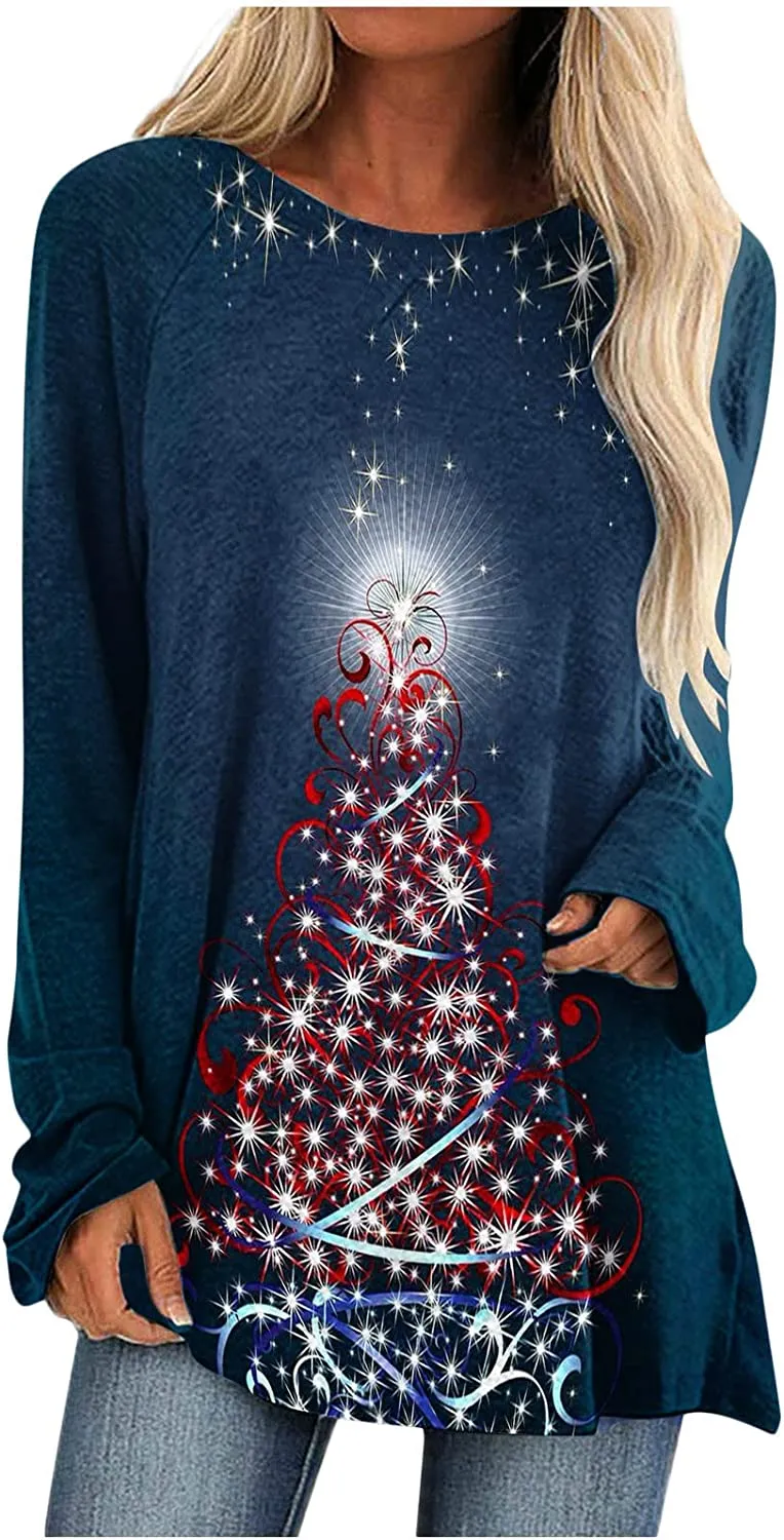 Women's Long Sleeve T-Shirts Christmas