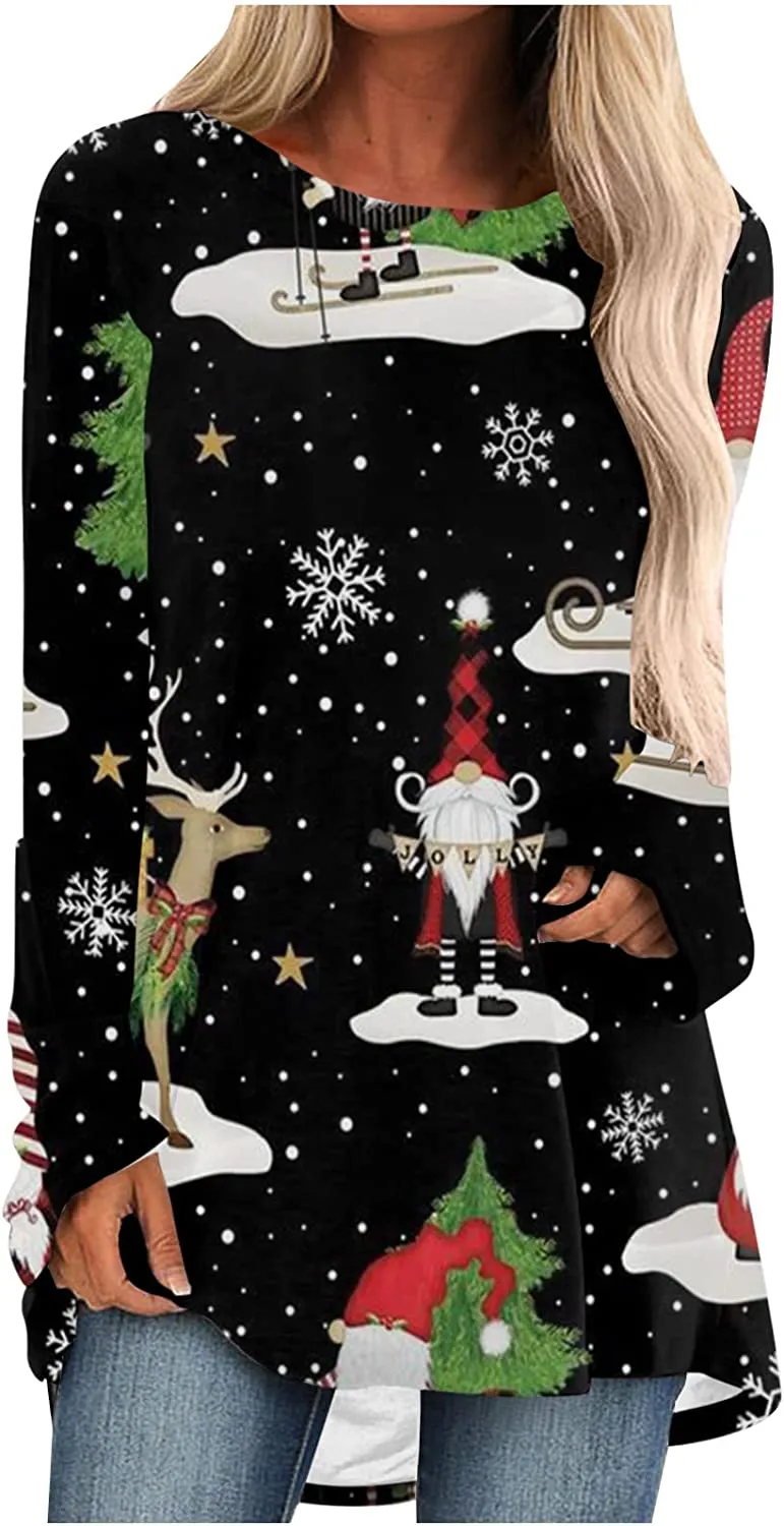 Women's Long Sleeve T-Shirts Christmas