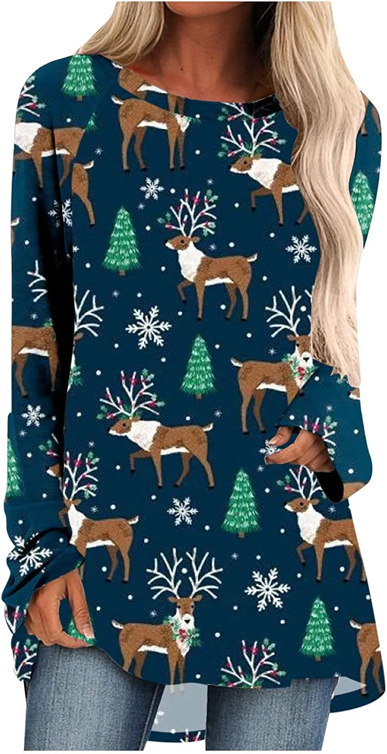 Women's Long Sleeve T-Shirts Christmas