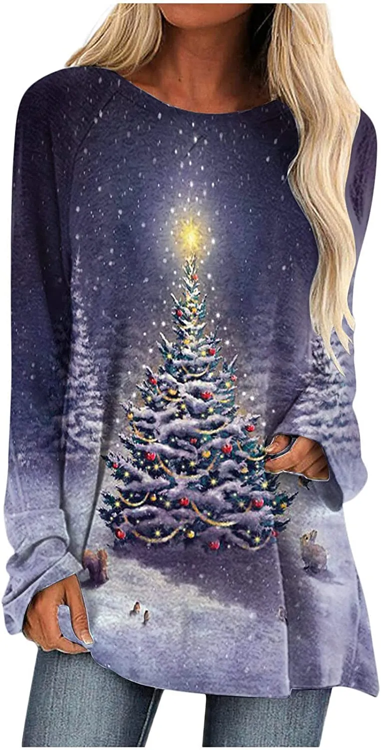 Women's Long Sleeve T-Shirts Christmas