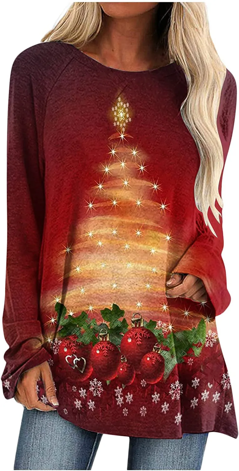 Women's Long Sleeve T-Shirts Christmas