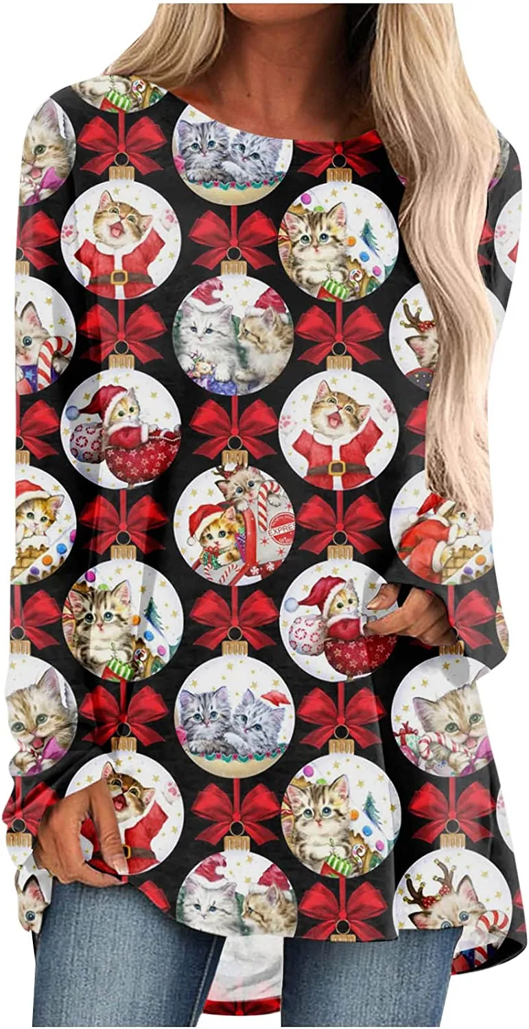 Women's Long Sleeve T-Shirts Christmas