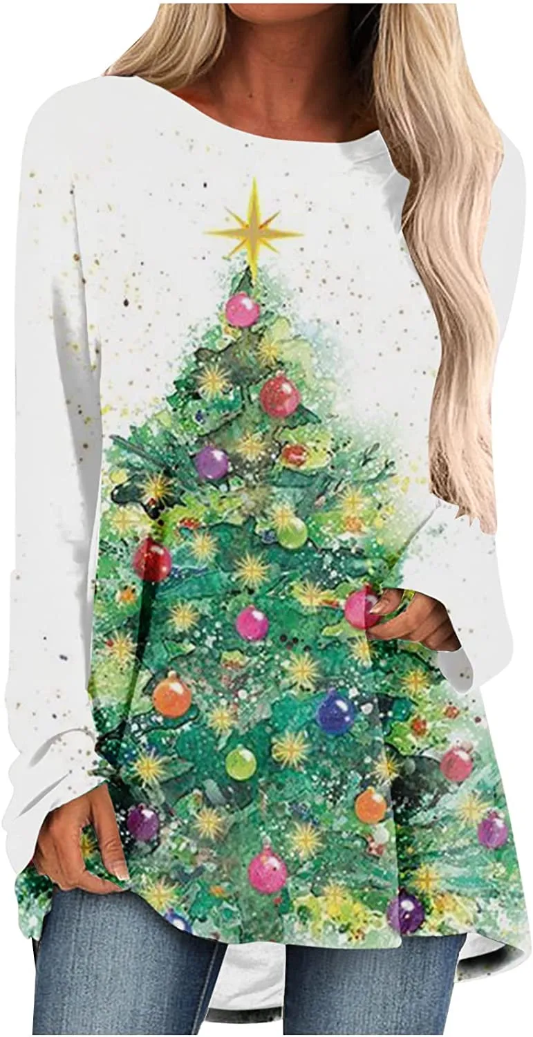 Women's Long Sleeve T-Shirts Christmas