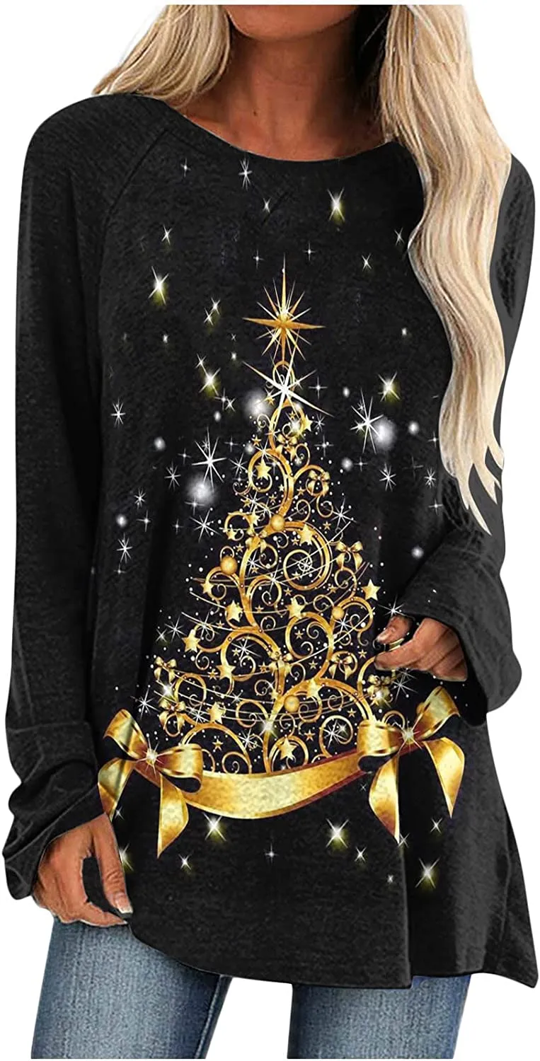 Women's Long Sleeve T-Shirts Christmas