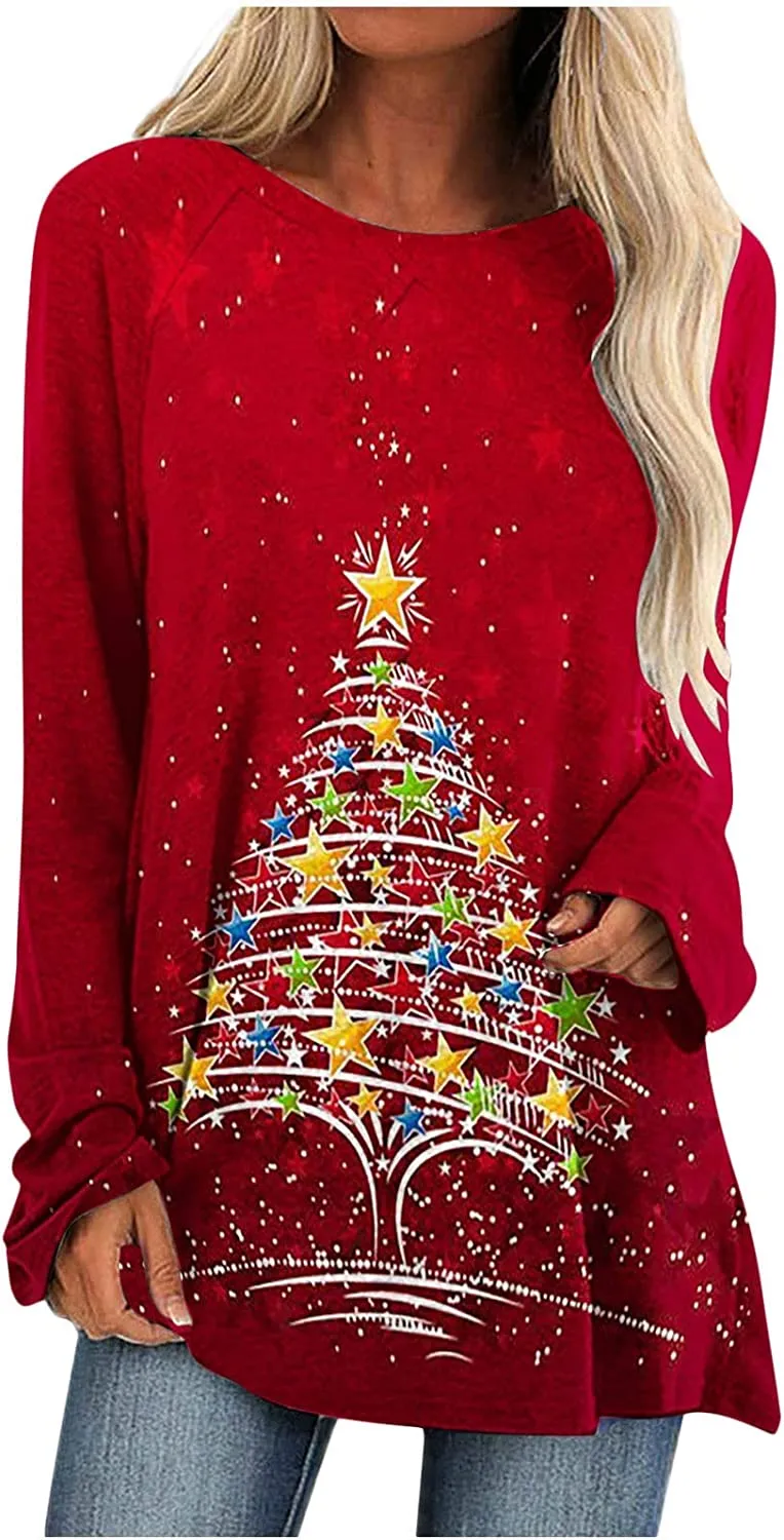 Women's Long Sleeve T-Shirts Christmas