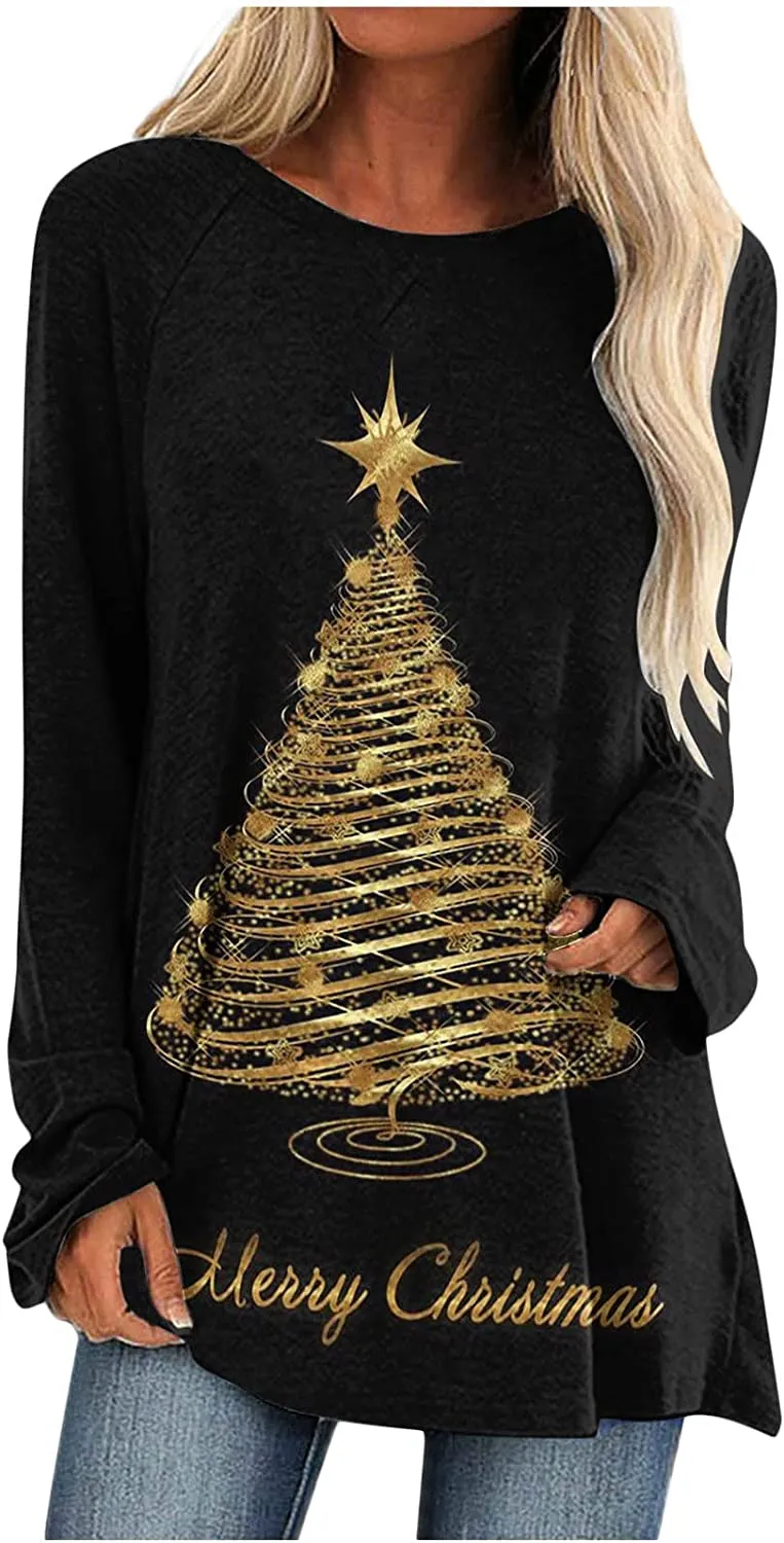 Women's Long Sleeve T-Shirts Christmas