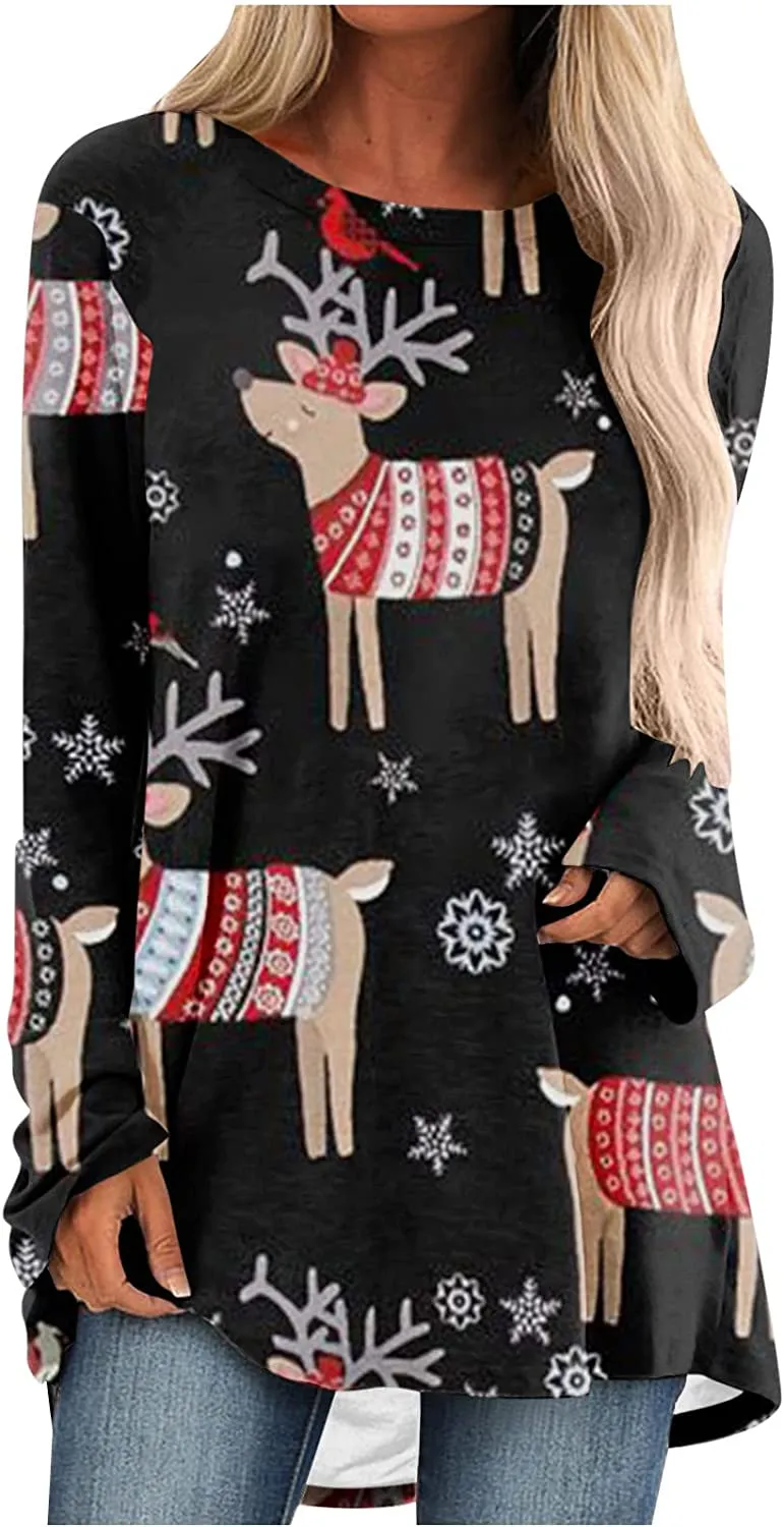 Women's Long Sleeve T-Shirts Christmas