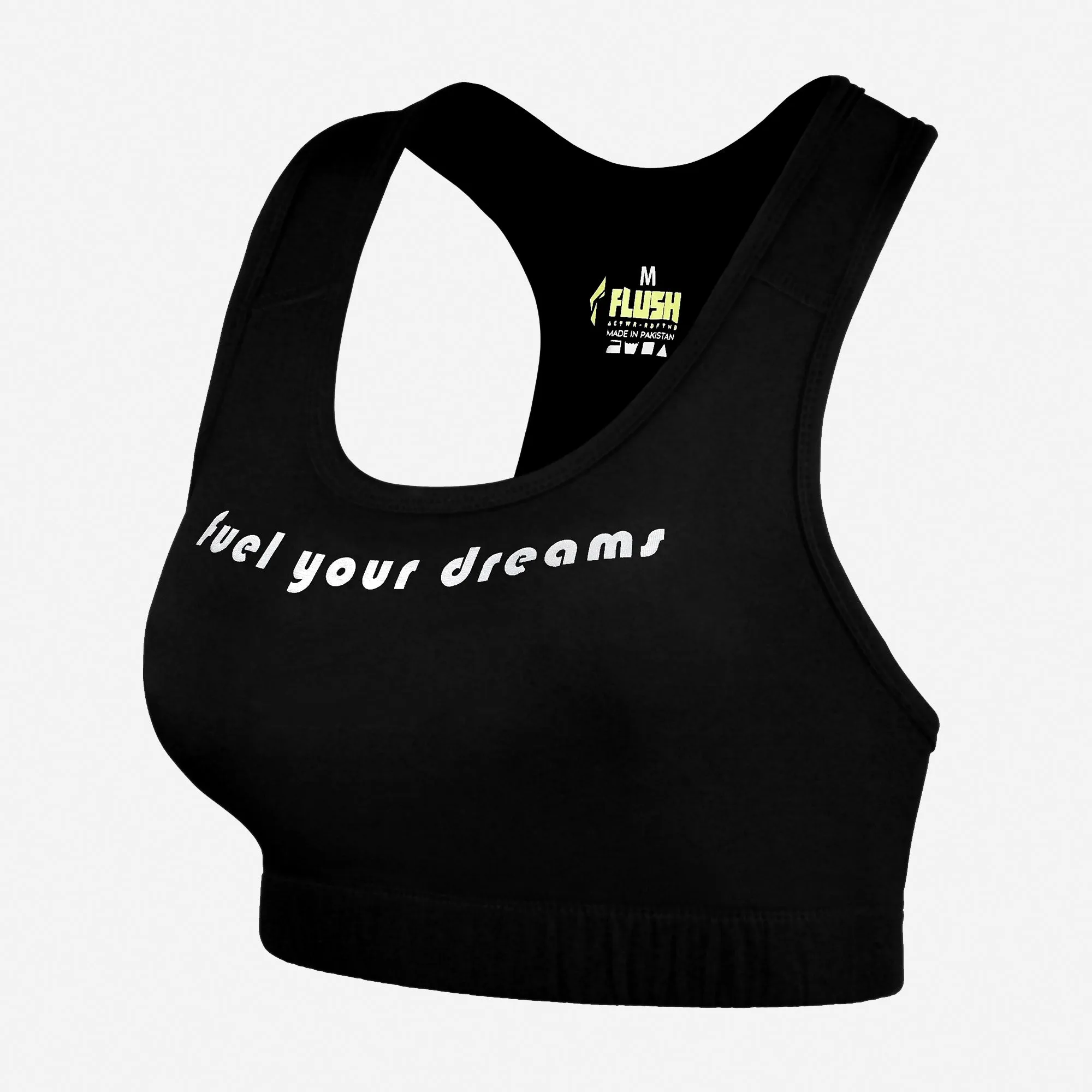 Women's Seamless Sports Bra, Support for Yoga Gym - Black