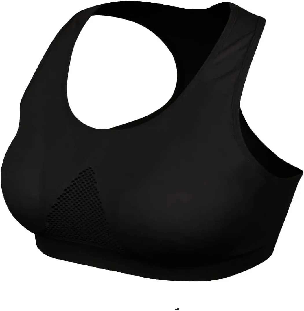 Women's Seamless Sports Bra with Mesh Stretchy Racerback Lightweight Breathable Comfortable Activewear Yoga Bralette