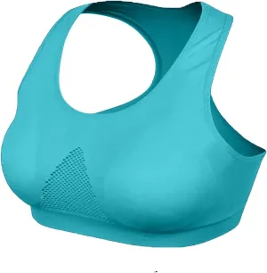 Women's Seamless Sports Bra with Mesh Stretchy Racerback Lightweight Breathable Comfortable Activewear Yoga Bralette
