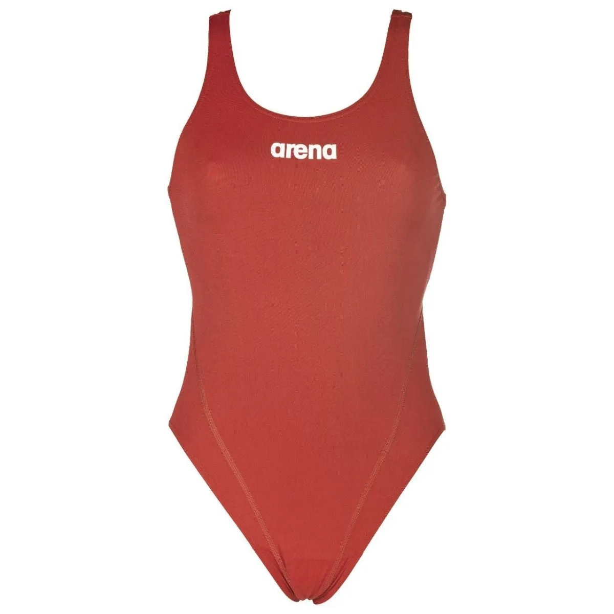 WOMEN'S SOLID SWIM TECH HIGH - RED
