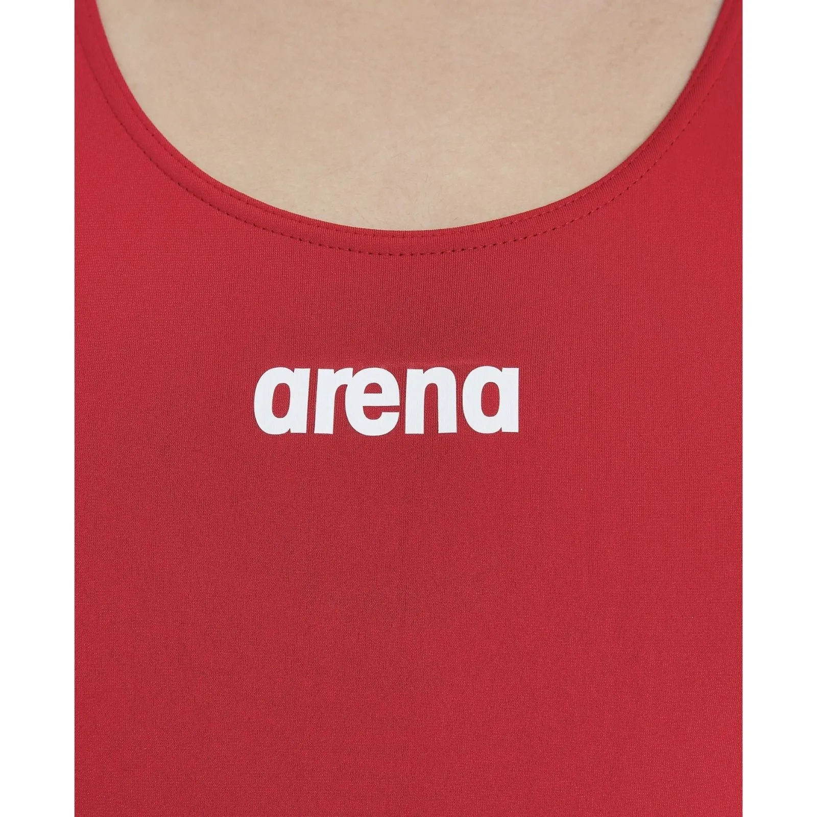 WOMEN'S SOLID SWIM TECH HIGH - RED